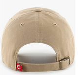 Khaki Primary Logo Clean Up Adjustable Strap Baseball Dad Hat Cap, Adult One Size Fits All
