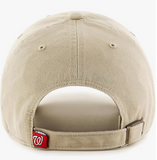 Khaki Primary Logo Clean Up Adjustable Strap Baseball Dad Hat Cap, Adult One Size Fits All