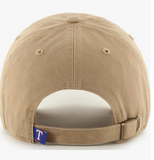 Khaki Primary Logo Clean Up Adjustable Strap Baseball Dad Hat Cap, Adult One Size Fits All