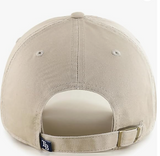 Khaki Primary Logo Clean Up Adjustable Strap Baseball Dad Hat Cap, Adult One Size Fits All