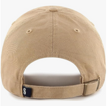 Khaki Primary Logo Clean Up Adjustable Strap Baseball Dad Hat Cap, Adult One Size Fits All