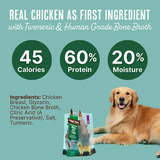Waggin Train Chicken Jerky Tenders with Bone Broth & Turmeric, High Protein Dog Treats, 36 oz.