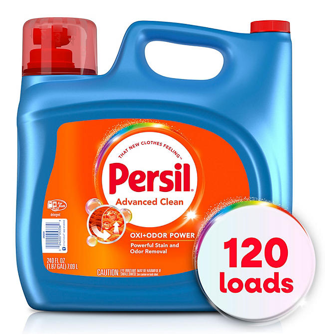 Persil OXI + Odor Power Liquid Laundry Detergent, 120 loads, 240 fl. oz.