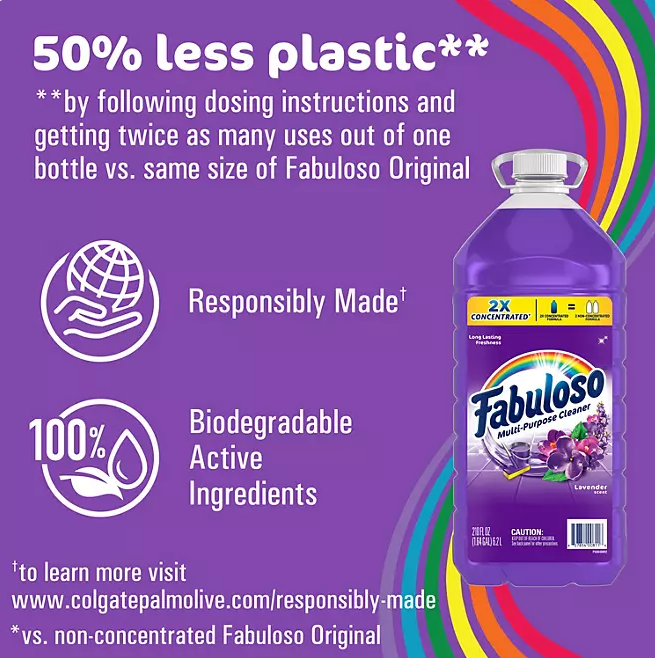 Fabuloso 2X Concentrated Multi-Purpose Cleaner, Lavender 210 fl. oz.