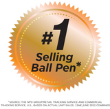 round Stic Xtra Life Blue Ballpoint Pens, Medium Point (1.0Mm), 10-Count Pack of Bulk Pens, Flexible round Barrel for Writing Comfort, No. 1 Selling Ballpoint Pens