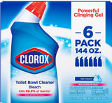 Clorox Toilet Bowl Cleaner with Bleach, Rain Clean, 6pk., 144 fl. oz.