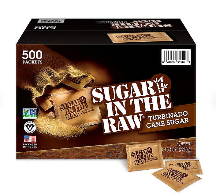 Sugar in the Raw Turbinado Cane Sugar Packets, 500 Ct.