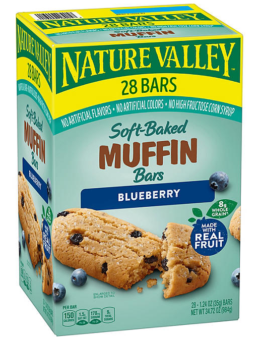 Nature Valley Soft Baked Blueberry Muffin Bars, 28 Ct.