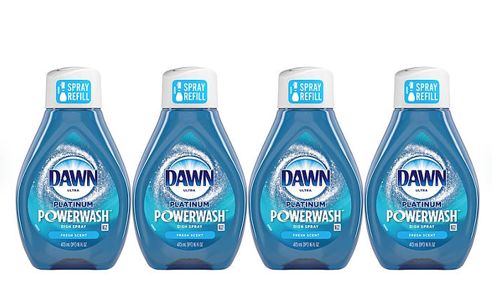 Dawn Platinum Powerwash Dish Soap Spray, Fresh Scent, 4 refills, 64 fl. oz.