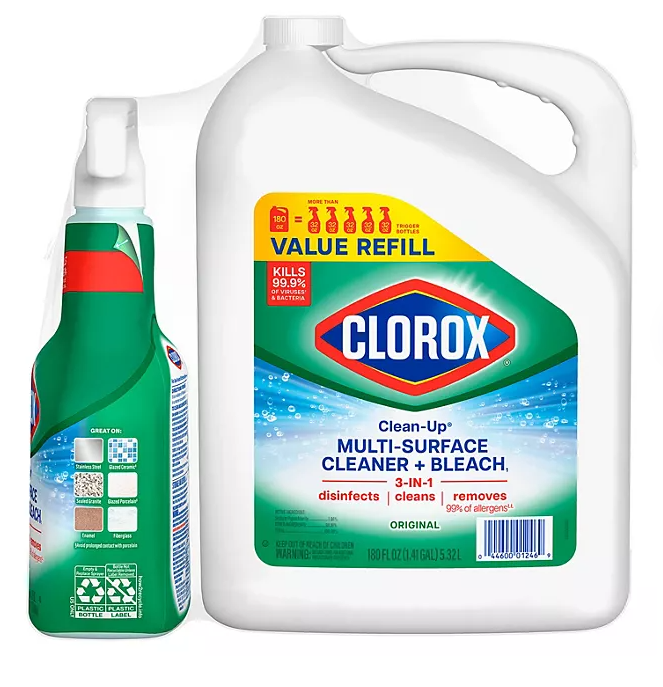 Clorox Clean-Up All-Purpose Cleaner + Bleach, Original Spray + Refill