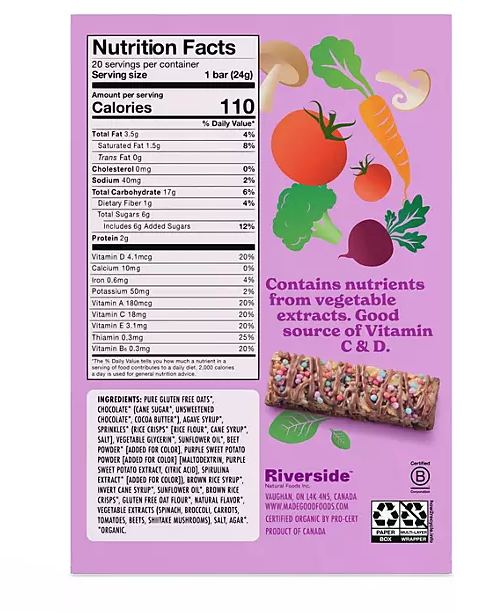 Madegood Birthday Cake Drizzled Bars, 0.85 Oz., 20 Pk.