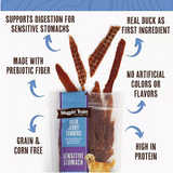Waggin' Train, Duck Jerky Dog Treats for Sensitive Stomach, 36oz