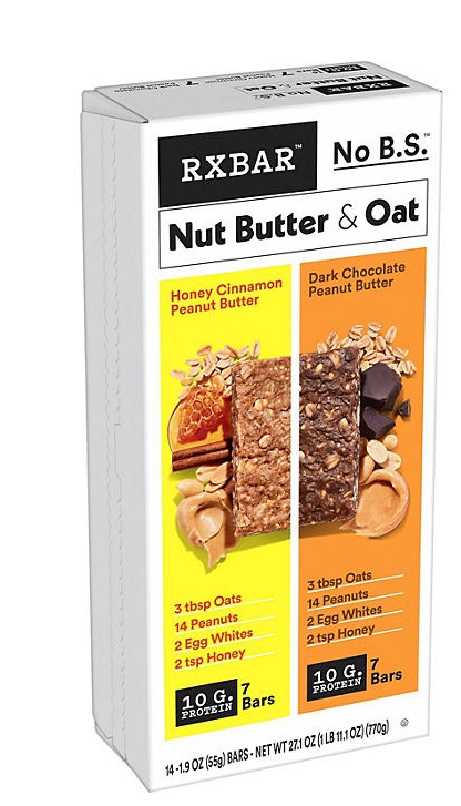 RXBAR Nut Butter & Oat Bar Variety Pack, 1.9 Oz. 14 Ct.