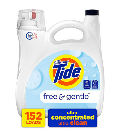 Tide Free & Gentle Liquid Laundry Detergent, 152 loads, 170 fl. oz.