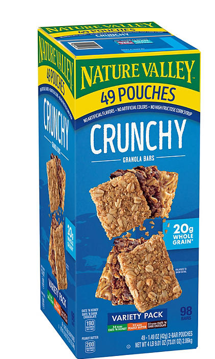 Nature Valley Crunchy Granola Bars Variety Pack, 49 Ct.