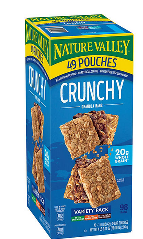 Nature Valley Crunchy Granola Bars Variety Pack, 49 Ct.