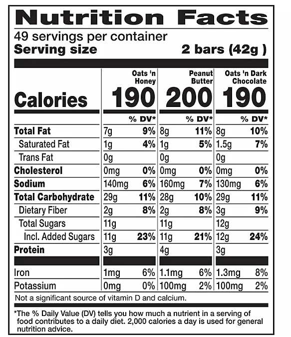 Nature Valley Crunchy Granola Bars Variety Pack, 49 Ct.