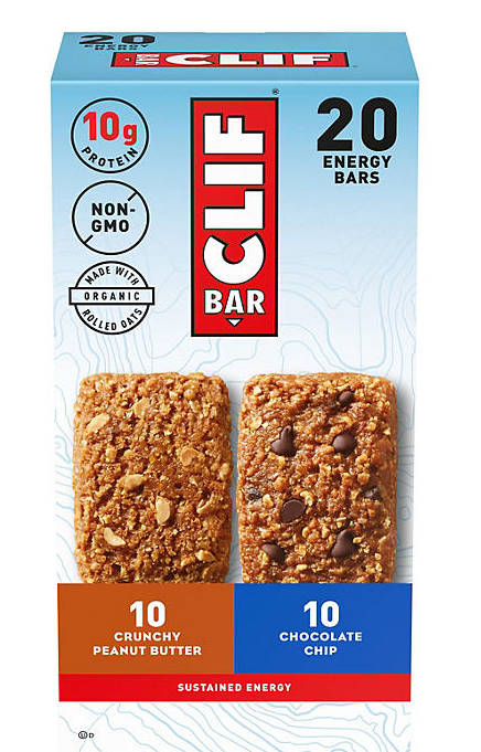 CLIF Bar Variety Pack, 2.4 Oz, 20 Ct.