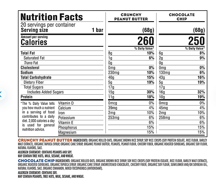 CLIF Bar Variety Pack, 2.4 Oz, 20 Ct.