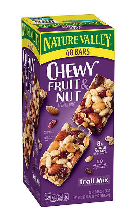 Nature Valley Chewy Trail Mix Fruit & Nut Granola Bars, 48 Ct.