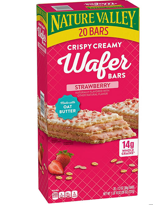 Nature Valley Crispy Creamy Strawberry Wafer Bars, 20 Ct.