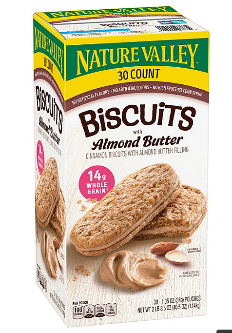 Nature Valley Biscuit Sandwich with Almond Butter, 30 Ct.