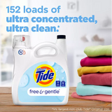 Tide Free & Gentle Liquid Laundry Detergent, 152 loads, 170 fl. oz.