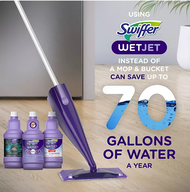 Swiffer WetJet Refill Pack, Lavender, 32 Pads + 2 Refills