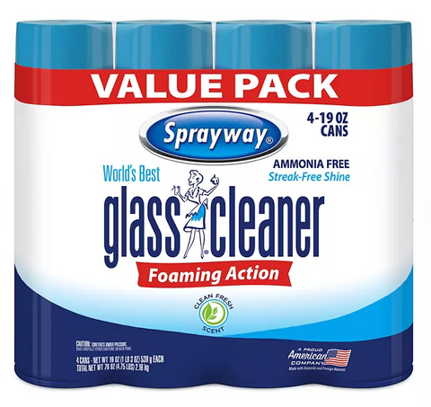 Sprayway Glass Cleaner, 19 oz., Choose Pack Size