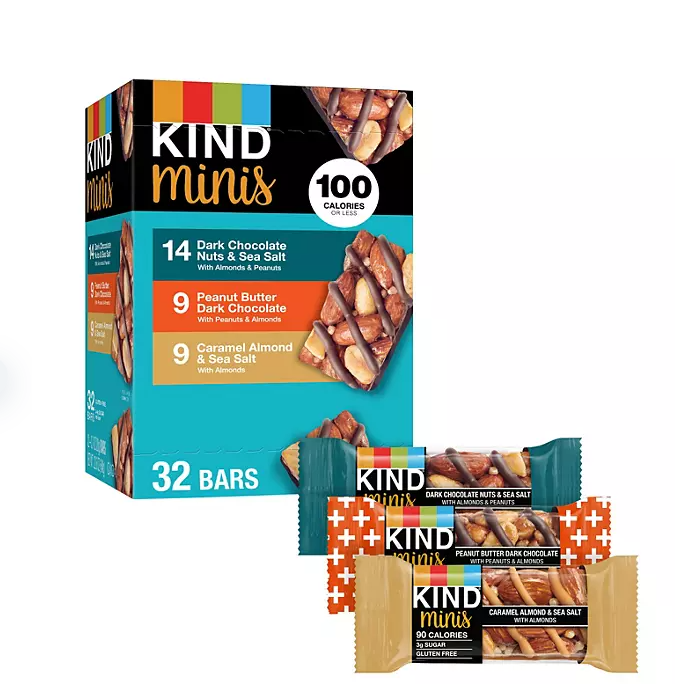 KIND Snack Bars Variety Pack, Dark Chocolate Nuts & Sea Salt and Peanut Butter Dark Chocolate, 18 Ct.