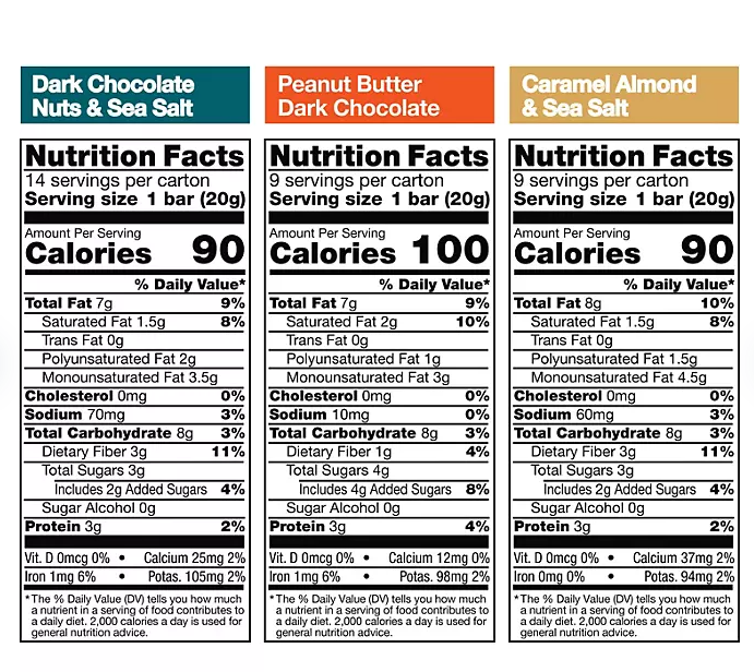 KIND Snack Bars Variety Pack, Dark Chocolate Nuts & Sea Salt and Peanut Butter Dark Chocolate, 18 Ct.