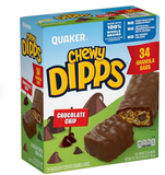 Quaker Chewy Dipps Granola Bars, Chocolate Chip, 34 Pk.