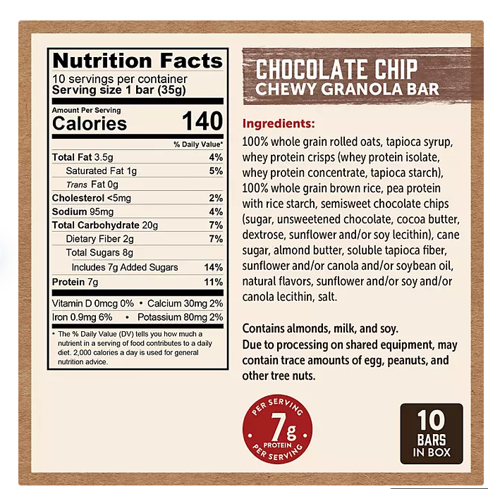 Kodiak Chewy Granola Bars, Variety Pack, 20 Ct.