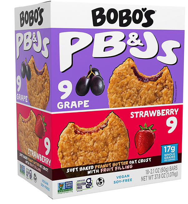 Bobo'S PB&J Oat Snacks, Variety Pack, 18 Pk.