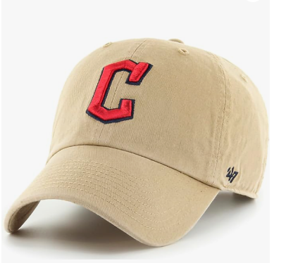 Khaki Primary Logo Clean Up Adjustable Strap Baseball Dad Hat Cap, Adult One Size Fits All