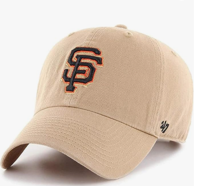 Khaki Primary Logo Clean Up Adjustable Strap Baseball Dad Hat Cap, Adult One Size Fits All