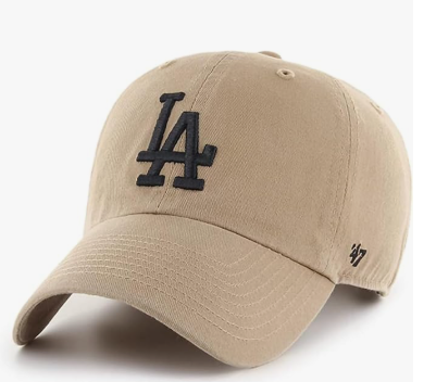 Khaki Primary Logo Clean Up Adjustable Strap Baseball Dad Hat Cap, Adult One Size Fits All