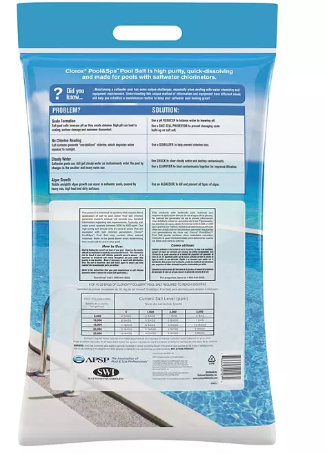 40 lb. Clorox Pool Salt Bag