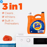 Tide Ultra Oxi Liquid Laundry Detergent, Fresh, 124 loads, 159 fl. oz.