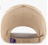 Khaki Primary Logo Clean Up Adjustable Strap Baseball Dad Hat Cap, Adult One Size Fits All
