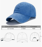 Men Women Baseball Cap-Low Profile Adjustable Washed Cotton Golf Dad Hat