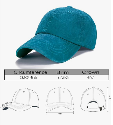 Men Women Baseball Cap-Low Profile Adjustable Washed Cotton Golf Dad Hat