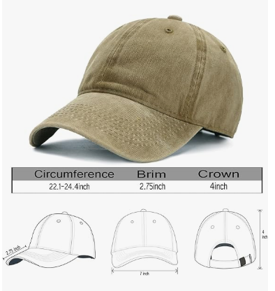 Men Women Baseball Cap-Low Profile Adjustable Washed Cotton Golf Dad Hat