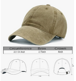 Men Women Baseball Cap-Low Profile Adjustable Washed Cotton Golf Dad Hat