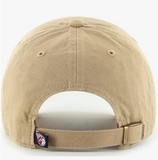 Khaki Primary Logo Clean Up Adjustable Strap Baseball Dad Hat Cap, Adult One Size Fits All