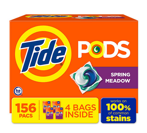 Tide PODS Laundry Detergent Pacs, Spring Meadow, 156 ct.