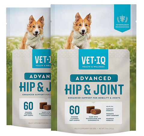 VETIQ Advanced Hip & Joint Soft Dog Chews, Chicken Flavored 60 ct., 2 pk.