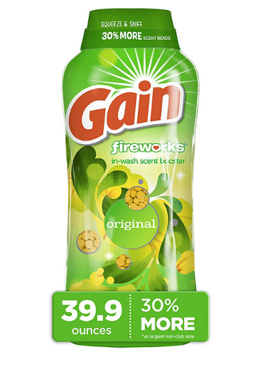 Gain Fireworks In-Wash Scent Booster Beads, Original Scent, 39.9 oz