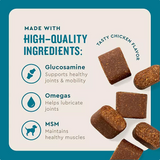 VETIQ Advanced Hip & Joint Soft Dog Chews, Chicken Flavored 60 ct., 2 pk.