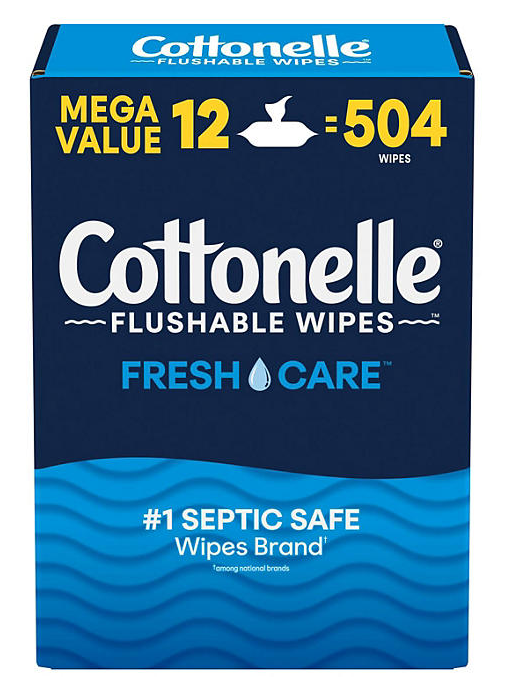 Cottonelle Freshcare Flushable Wipes, 12 ct., 504 wipes